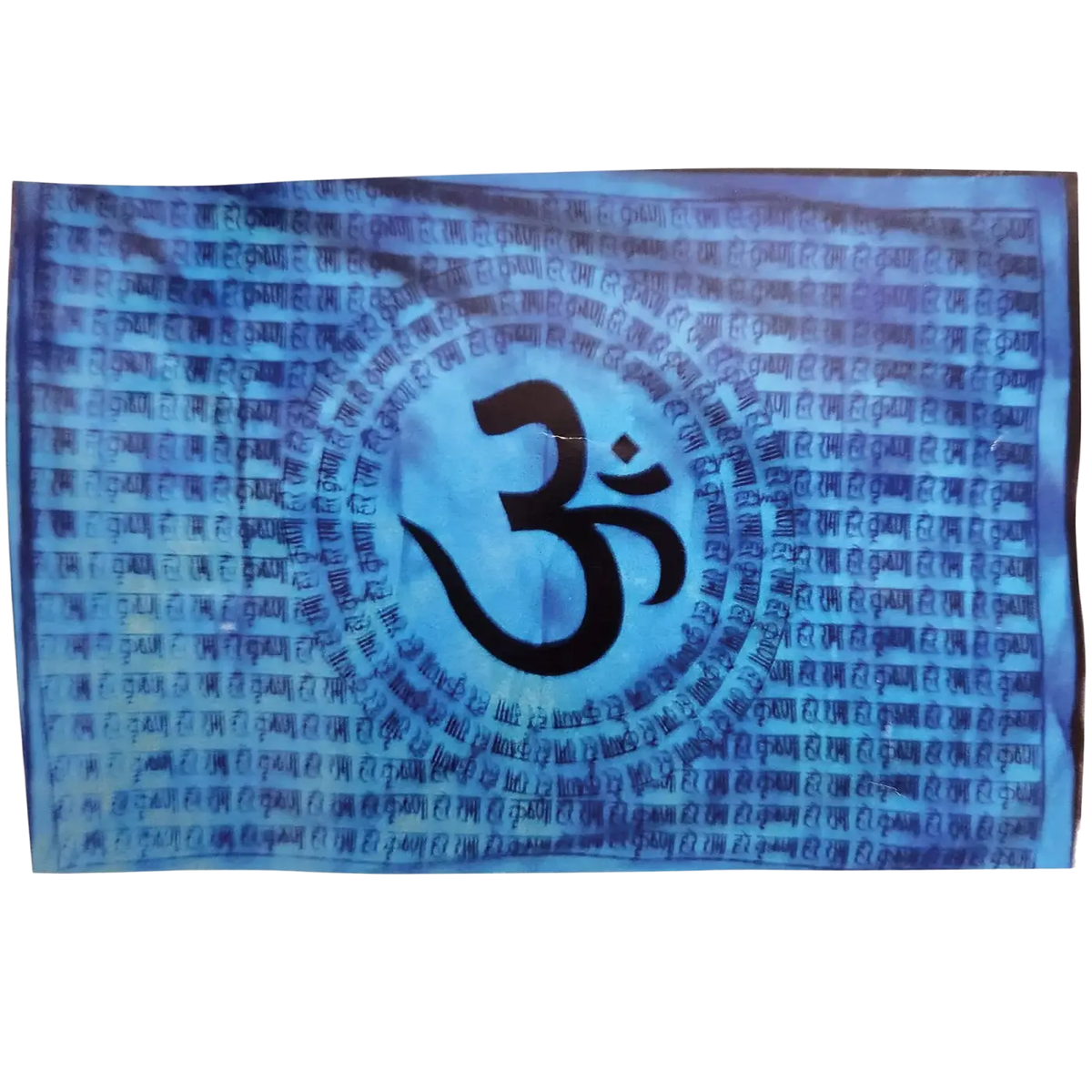 Wandteppich Ritualtuch mit Om-Symbol im böhmischen Boho-Stil, 213 x 137 cm, Yak & Yeti, dekoratives Mantra-Tuch