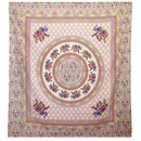 Wandteppich Ritualtuch Wandbehang mit Elefanten-Mandala in Lila und Blau, 212x193 cm, von AW Artisan