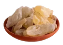 Weihrauch Olibanum Dalzielli im Glas, Räucherware von Dessauer, Boswellia dalzielli, aromatisches Räucherharz in Glasbehälter