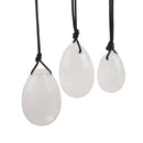 Weiße Jade-Yoni-Ei 45 x 35 mm mm Artisans de Madagascar
