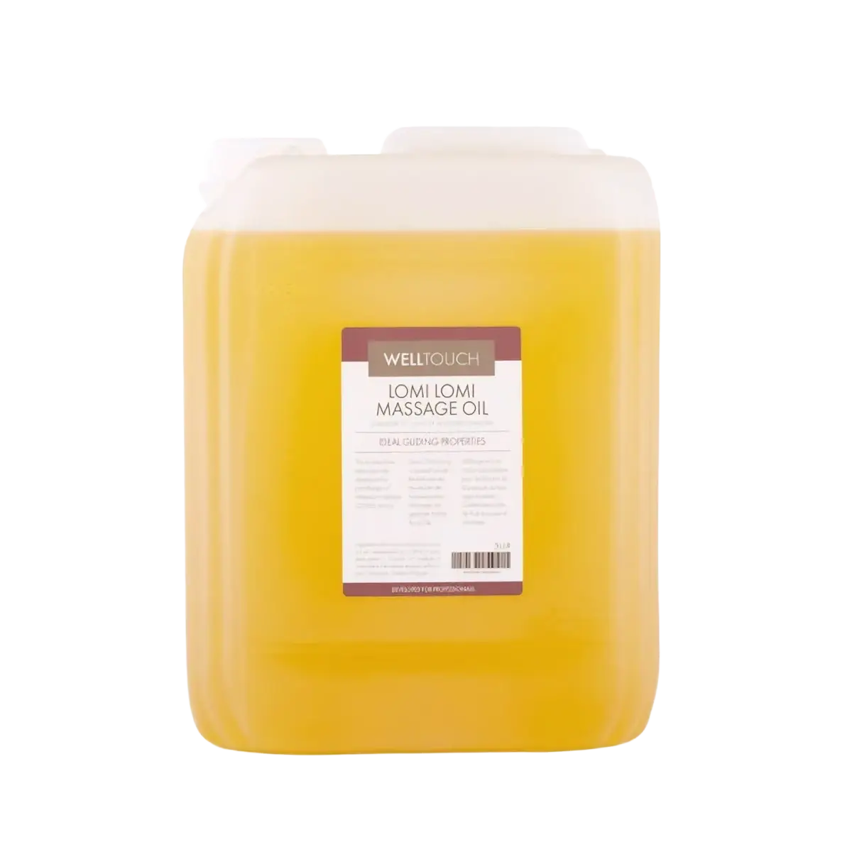 WellTouch Lomi-Lomi Massageöl, 5 l – halbtransparente gelbe Flasche