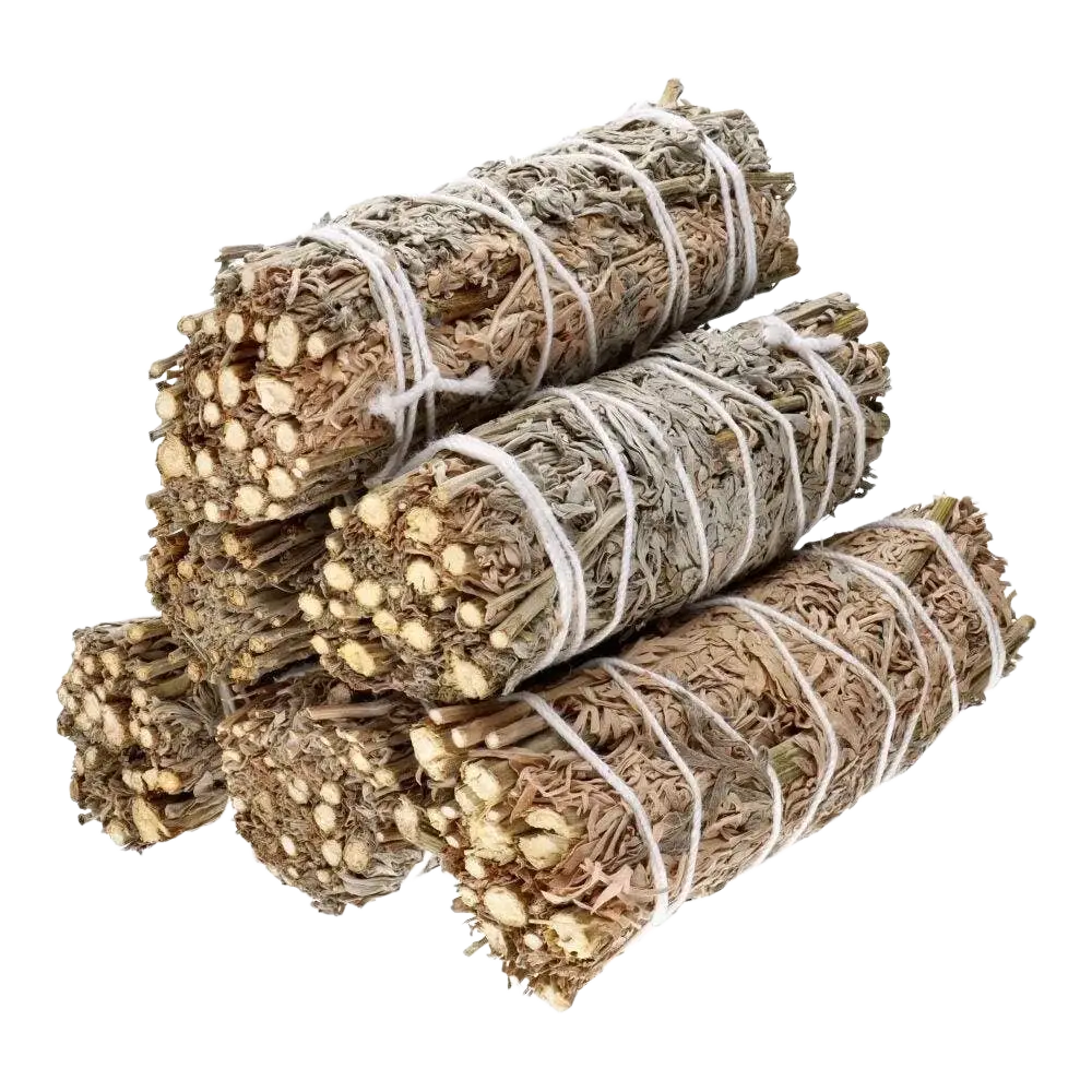 Wermut-Räucherbündel aus Heiligem Kraut von Vives de la Cortada S.L, Räucherware mit grünen Wermutblättern und Kräuterbündel
