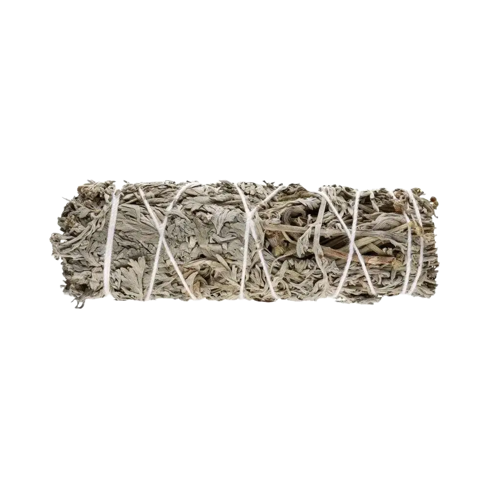 Wermut-Räucherbündel aus Heiligem Kraut, Räucherware von Vives de la Cortada S.L, zeigt das getrocknete Kräuterbündel.