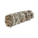 Ein fest gebundenes wermut räucherwerk bündel aus getrocknetem salbei mit naturband von vives de la cortada im mana shop