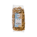 A bag of werz braunhirse flakes glutenfrei cereal in clear plastic with blue beige label 250g eu bio
