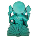 Grüne Ganesha Statue als dekorative Hindu-Idol, Yak & Yeti, detailreiche Steinfigur für Wohnraum oder Garten