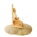 Weißer Buddha Dekoration, 10 cm, aus Yak & Yeti, symbolisiert Ruhe, Achtsamkeit und spirituelle Kraft.