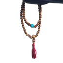 Yak & Yeti Gebetskette aus Perlen mit Quasten, handgefertigter Schmuck, lange Halskette, traditionelles Design