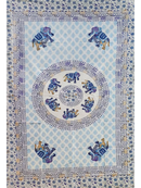 Mandala-Wandteppich von Yak & Yeti mit Elefantenmuster, 213 x 137 cm, natürlicher Baumwollstoff, bunte asiatische Dekoration