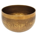 Tibetische Mantra-Sangschale Klangschale von Yak & Yeti, 10-14cm, aus Nepal, musikalisches Instrument mit goldener Oberfläche