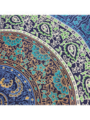 Yak & Yeti Ritualtuch mit floralem Mandala-Wandteppich, Boho Wanddekor, 213 x 137 cm, bunter, spiritueller Wandbehang