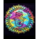 Hamsa Augenschutz Wandteppich Yak & Yeti Ritualtuch, 213 x 137 cm, mit Hamsa-Motiv und spirituellem Design, dekoratives Ritualtuch