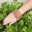 Rudraksha Mala Gebetskette aus Yak & Yeti Schmuck mit natürlichen Rudraksha-Perlen, handgefertigt für spirituelle Praxis und Schmuck.