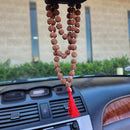 Rudraksha Mala Gebetskette aus Yak & Yeti Schmuck mit naturbelassenen Rudraksha-Perlen, spirituelles Schmuckstück für Meditation