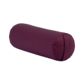 Ein tief burgunderrotes yoga bolster eco dinkel mit weichem stoffbezug und feiner nahtverarbeitung