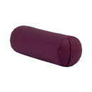 Ein tief burgunderrotes yoga bolster eco dinkel mit weichem stoffbezug und feiner nahtverarbeitung