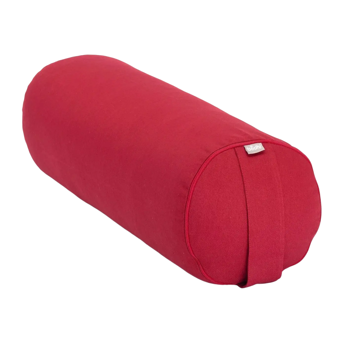 Bodynova Yoga Bolster ECO Dinkel in Bordeaux, zylindrische Form, weiches Yoga-Accessoire für Komfort und Unterstützung