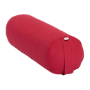 Ein leuchtend roter yoga bolster eco dinkel mit weichem stoffbezug und feinen nähte für unterstützende yogaübungen