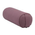 Ein mauvefarbener yoga bolster eco dinkel mit weichem stoffgriff und feiner steppung für yogapraxis