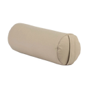 Beige yoga bolster eco dinkel mit ziernähten und reißverschluss für komfort beim yoga trening