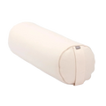 Creamfarbener yoga bolster eco dinkel mit weichem stoffbezug und feiner naehtgestaltung