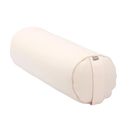 Creamfarbener yoga bolster eco dinkel mit weichem stoffbezug und feiner naehtgestaltung