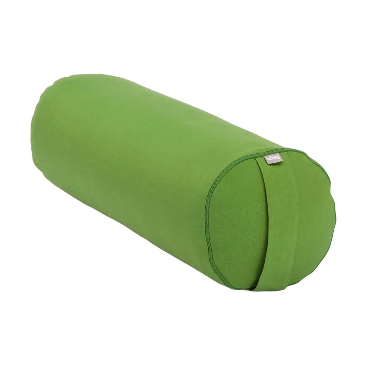 Fester grüner Yoga Bolster ECO Dinkel von Bodynova in Olivgrün, zylindrische Form für Yogaübungen