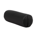 Schwarzer yoga bolster eco dinkel mit dezenten grauen nähten entlang der nahtstelle