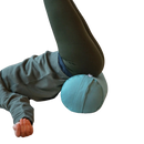 Teal yoga bolster eco dinkel aus ökologischem material für entspannende yogapraxis