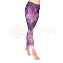 Niyama yoga leggings purple blossom mit lila und rosa mandala-designs perfekt für yoga und sport