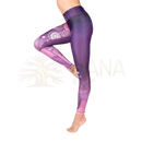 Niyama yoga leggings purple blossom mit lila und pink verlauf und filigranen mandala mustern