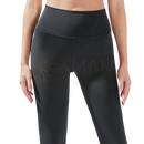 Schwarze yoga leggings 7/8 mit hoher taille aus ultra-soft yula stoff und nahtlosem myga eco design
