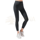 Schwarze yoga leggings mit hoher taille aus ultra-soft yula fabric myga eco mit glattem, elastischem material und dezenten nahtdetails