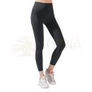 Schwarze yoga leggings schwarz 7/8 mit hoher taille aus ultra-soft yula fabric und subtilen nahtdetails