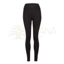 Schwarze yoga leggings yamadhi mit crossed waist und glattem bio-bw-stoff für komfort im mana shop