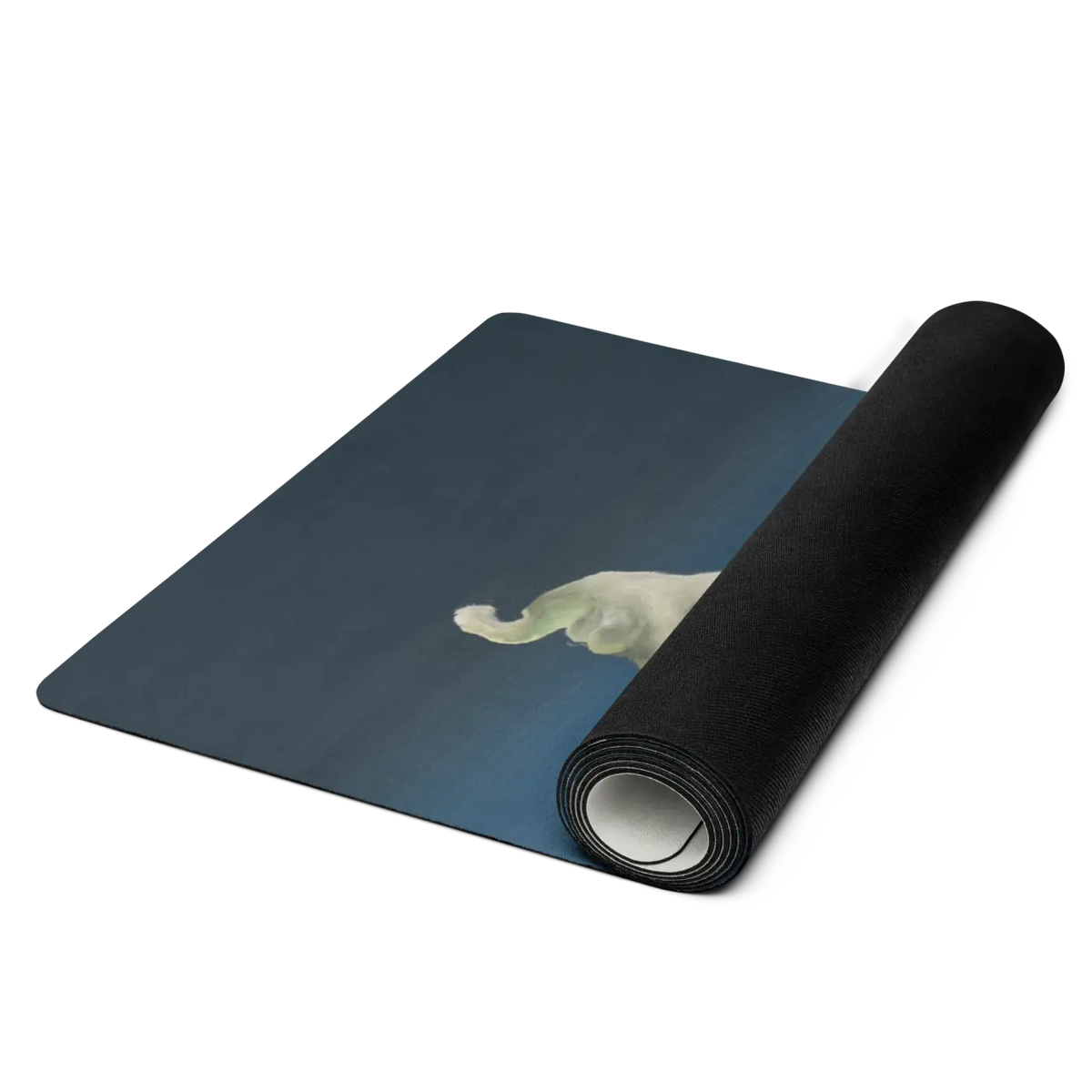 Bodynova Yoga on Art Matte Cloud Flower Yogamatte, blaue, dezente Yogamatte für Yoga und Meditation.