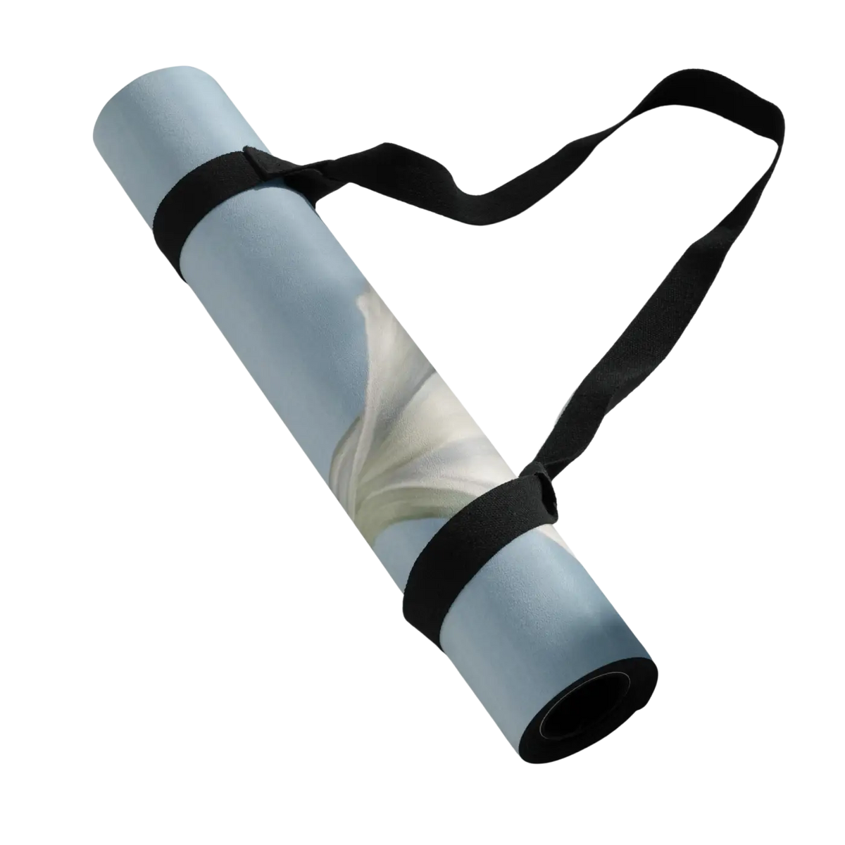 Bodynova Yoga on Art Matte Cloud Flower, helle blaue Yogamatte mit Blumenmuster für Yoga und Fitness.