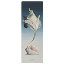 Bodynova Yoga on Art Matte Cloud Flower, weiße Premium Yogamatte mit zarter Calla-Blumenmuster, ideal für Yoga und Meditation