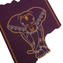 Lila yogamatte big elephant von mana shop mit rutschfestem komfort und goldweißem elefantenmotiv aus der leela collection