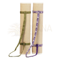 Zwei yogamatten mit tragegurt yogamatte aus beige gewebtem stoff und sicherem halt von mana shop