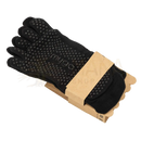 Schwarze yogasocken pilatessocken mit vollem zeh und non-slip grip durch texturierte punkte aus myga eco material