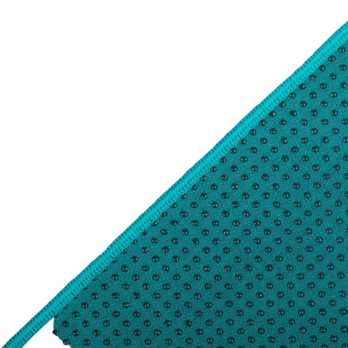 Bodynova Grip² Yogatuch mit Antirutschnoppen in Jungle Green auf Yogamatte für stabile Yoga-Übungen
