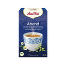 Yogi Tea Abend Gewürztee in einer Tasse, mit Teeblättern und Gewürzen, biologisch angebaut, für einen entspannten Abend.