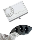 Vives de la Cortada SCP Yoni Obsidian-Eierpackung in weißer rechteckiger Geschenkbox, Yoniei für Frauen.