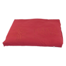 Rotes rechteckiges zabuton eco meditationsunterlage aus weichem, plüschigem stoff mit sauber vernähten kanten, 80x80x7 cm
