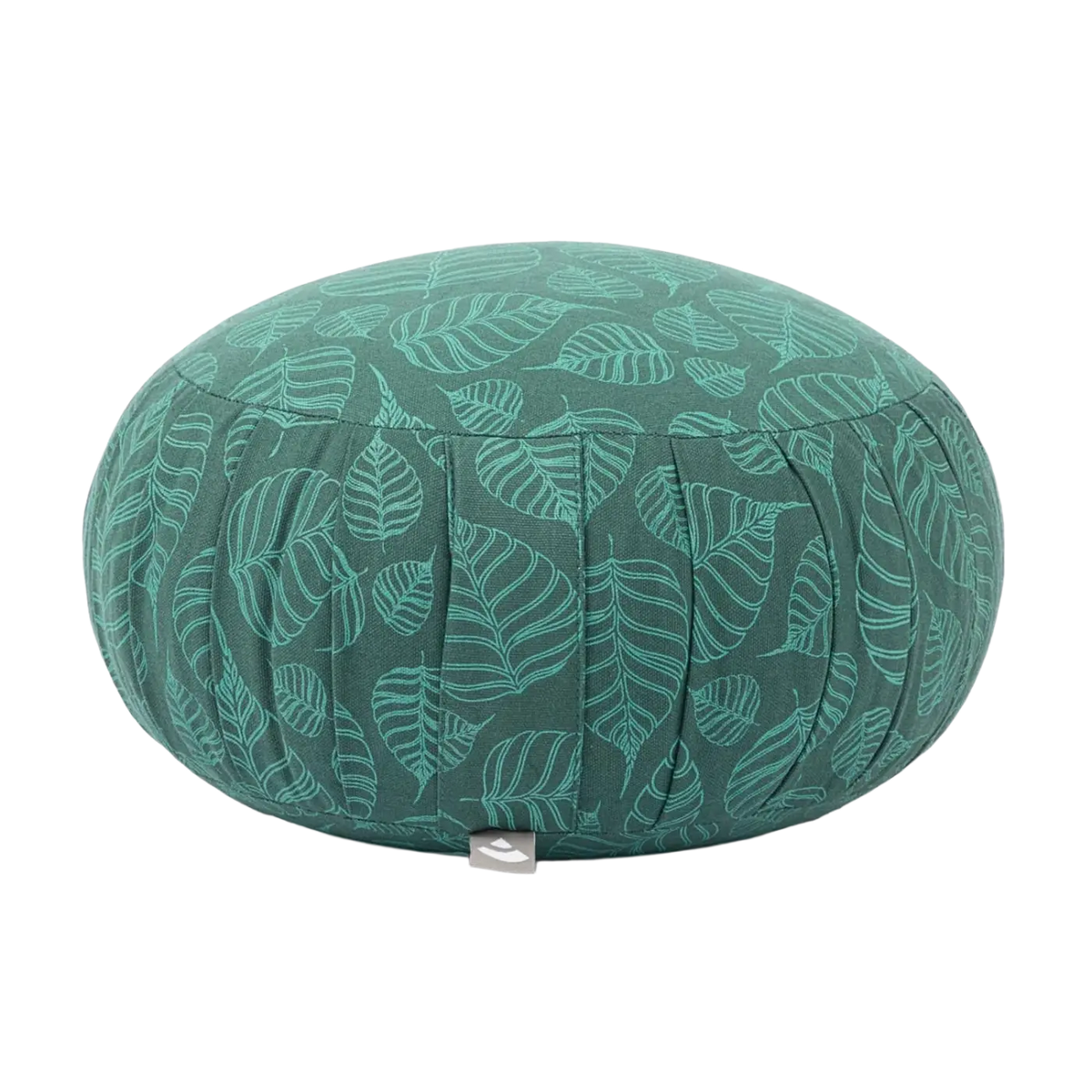 Meditationskissen Bodynova Maharaja Collection mit Bodhi-Blättern, tiefgrün, ca. 19,5 x 34,5 cm, bequeme Sitzunterlage