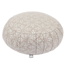 Meditationskissen ZAFU Maharaja Collection "Raja" von Bodynova in Taupe und Silber, weiches Meditationskissen mit dekorativen Nähten.