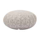 Rundes Meditationskissen Bodynova Maharaja Collection "Raja" in Taupe und Silber, bequemes Sitzkissen für Meditation und Entspannung