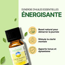 Belebende ätherische Ölmischung von Zen'Arôme in einer 10 ml Flasche, mit aromatischen Kräuter- und Pflanzenextrakten