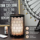 Zen'Arome Aromadiffusor mit Fernbedienung, elegantes Design, zeigt Diffuser mit LED-Leuchten und Fernbedienung auf weißem Hintergrund.